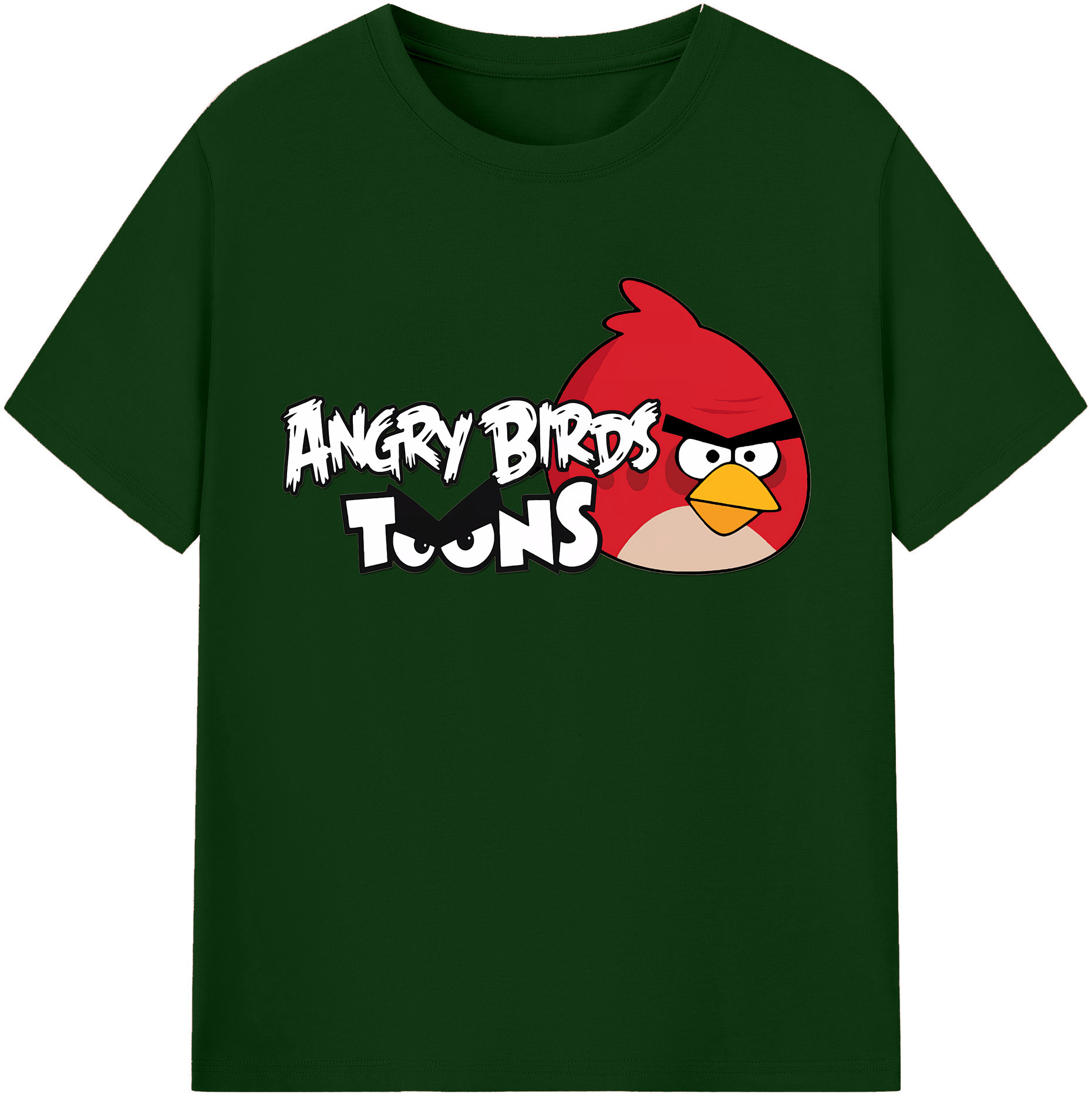（画像用） Angry Birds アングリーバード 綿100％半袖Tシャツ（フロントプリント）
